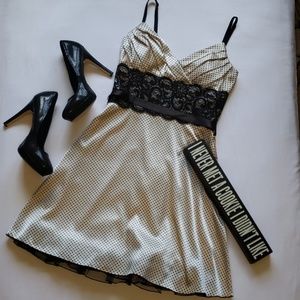 Trixxi Retro fit and flair poke a dot dress